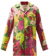 Thumbnail for your product : Gucci X Ken Scott Floral-print Silk-twill Pyjamas - Burgundy Multi