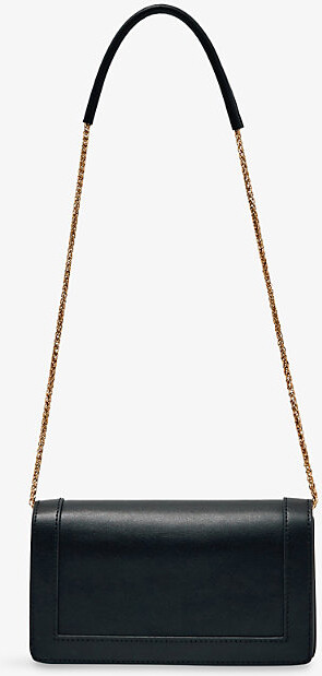 Reiss Womens Black Talia Leather Cross-Body Bag 1 Size