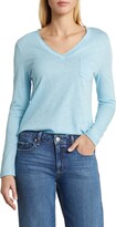 Thumbnail for your product : Caslon Long Sleeve V-Neck Shirt