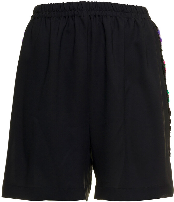 Sportmax Cotton Placido High-rise Bermuda Shorts in Black Womens Clothing Shorts Knee-length shorts and long shorts 