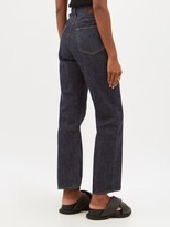 Thumbnail for your product : Chimala High-rise Distressed Cropped Straight-leg Jeans - Indigo
