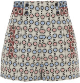 Thumbnail for your product : Anna Sui High-rise daisy-brocade shorts