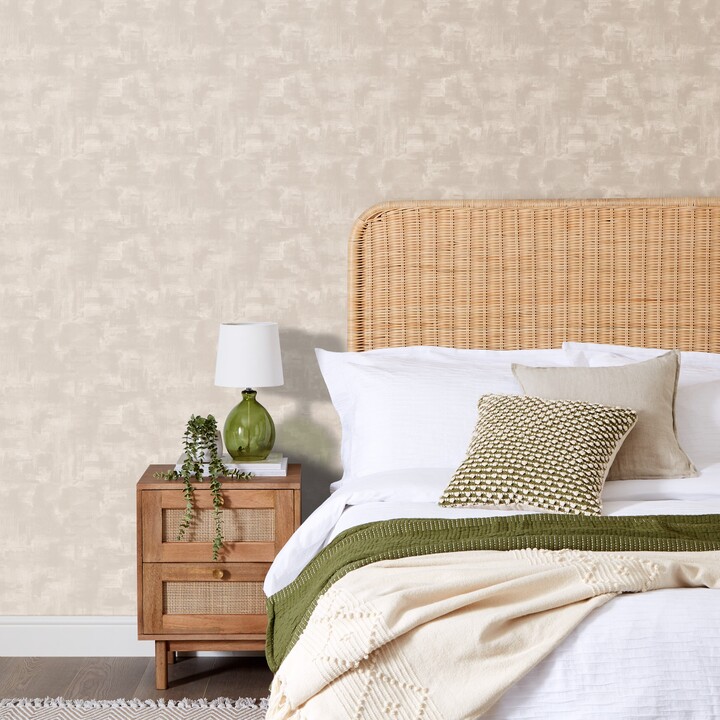 Dunelm Painterly Plain Wallpaper Sandstone ShopStyle