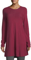 Thumbnail for your product : Eileen Fisher Easy Jewel-Neck Organic Cotton-Blend Tunic, Plus Size