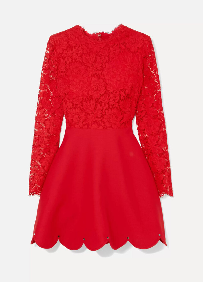 Valentino Red Women's Mini Dresses | Shop the world's largest collection of  fashion | ShopStyle