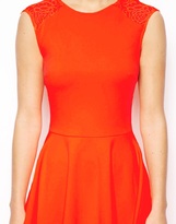 Thumbnail for your product : ASOS Lace insert Skater dress