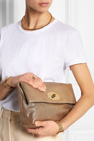 Thumbnail for your product : Mulberry Clemmie metallic leather clutch