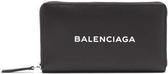 Balenciaga Everyday logo-print zip-around leather wallet