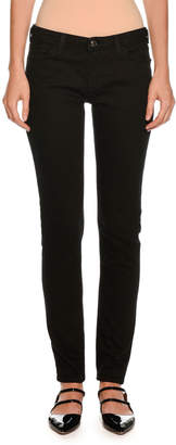 Armani Collezioni Straight-Leg Skinny Ankle Pants, Black