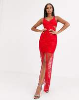 asos red evening dress
