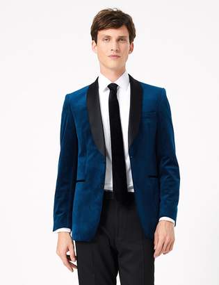 M&S CollectionMarks and Spencer Slim Fit Velvet Shawl Collar Jacket