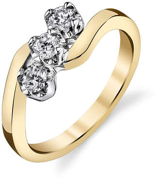 Sirena 1/3 CT. T.W. Diamond 14K Two-Tone Gold 3-Stone Ring