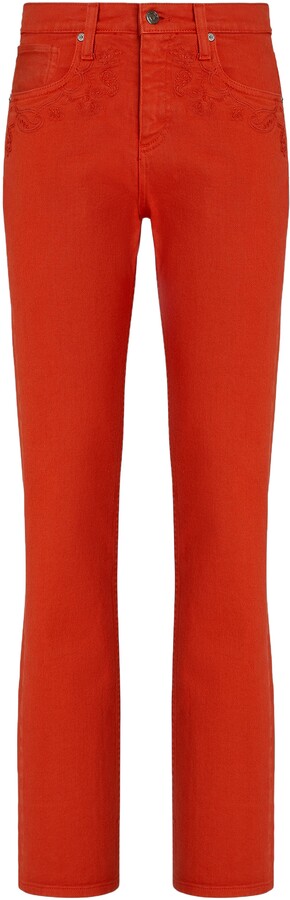 Red Button Fly Jeans | Shop The Largest Collection | ShopStyle