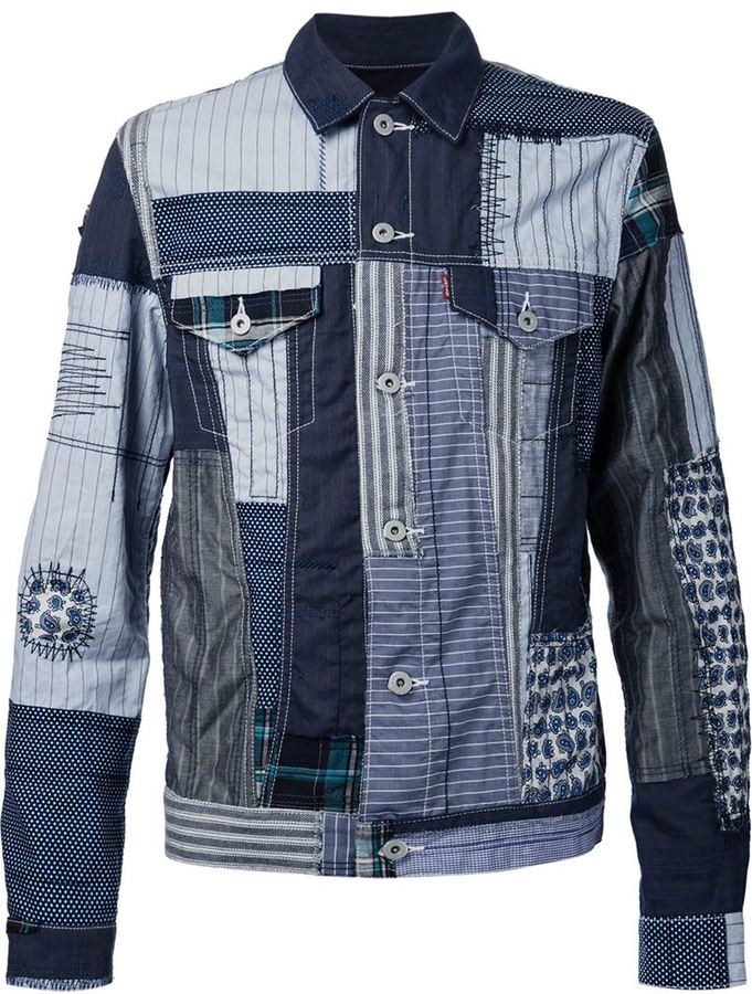 Comme des Garcons Junya Watanabe Man denim patchwork jacket - ShopStyle