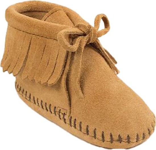 Minnetonka Fringe Bootie Casual Slippers Baby Regular 1 Tan
