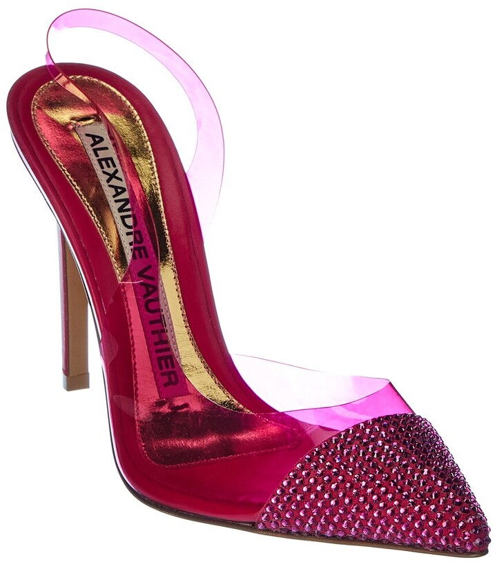 Alexandre Vauthier Amber Ghost Cry 100 Vinyl Leather Slingback