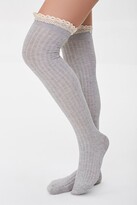 Thumbnail for your product : Forever 21 Crochet-Trim Over-the-Knee Socks