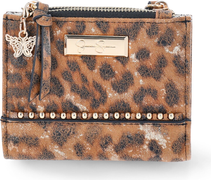 Jessica Simpson Women’s Roxie Mini Bifold Wallet, Leopard