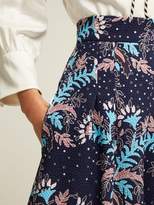 Thumbnail for your product : Peter Pilotto Floral Print Cloque Culottes - Womens - Navy Multi