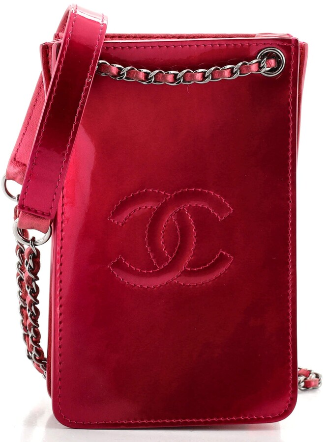 Chanel Cc Phone Holder Crossbody Bag Patent Shopstyle