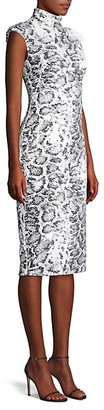 Black Halo Zabi Leopard Print Dress