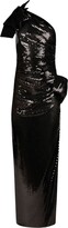 Sequin-Embellished One-Shoulder Dress 