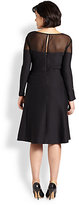 Thumbnail for your product : ABS by Allen Schwartz ABS, Sizes 14-24 Fit-&-Flare Mesh-Detail Dress