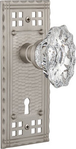 Nostalgic Warehouse Craftsman Plate with Decorative Keyhole and Chateau Door Knob