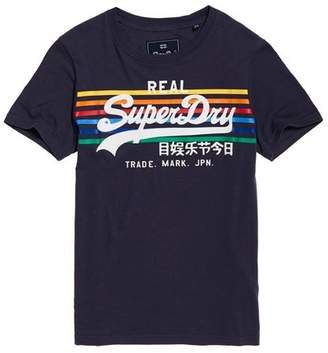 Superdry Vintage Logo Rodeo Rainbow Stripe T-Shirt