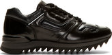 Thumbnail for your product : Alexander McQueen Black Leather Paneled Sneakers