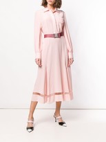 Thumbnail for your product : Fendi Karligraphy motif belted flared shirt dress