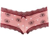 Thumbnail for your product : Charlotte Russe Printed Lace-Trim Boyshort Panties