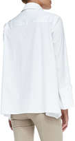 Thumbnail for your product : Donna Karan Long-Sleeve Button-Up Cotton Shirt, White