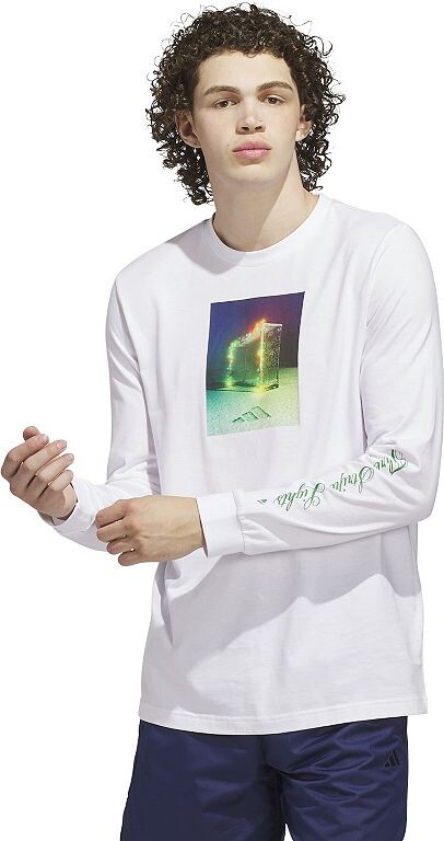 Men's adidas 3-Stripe Lights Long Sleeve Graphic T-Shirt