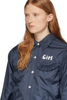 Thumbnail for your product : COMME DES GARÇONS GIRL Navy Logo Coaches Jacket