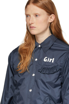 COMME DES GARÇONS GIRL Navy Logo Coaches Jacket