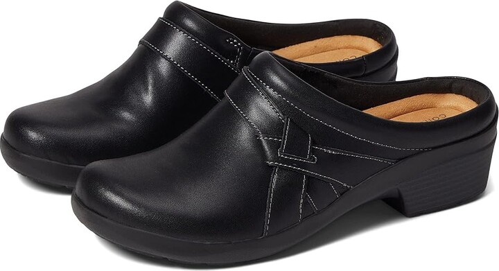 Clarks Angie Mist (Black Leather) Women's Clog/Mule Shoes - ShopStyle Mules  & Clogs