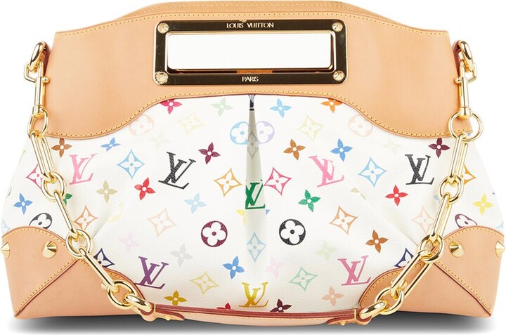 Pre-Owned Louis Vuitton Sharleen MM Multicolor White 
