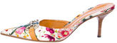 Thumbnail for your product : Gucci Flora Satin Mules