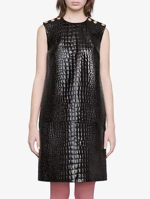 Gucci Crocodile print leather dress