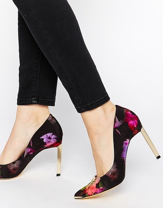 Ted Baker Adecyn Cascading Floral Heeled Shoes - Cascading floral