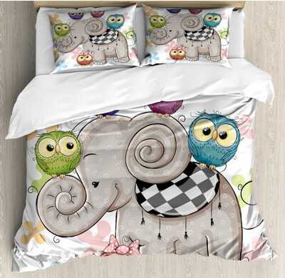 Ambesonne Cartoon Duvet Cover Set