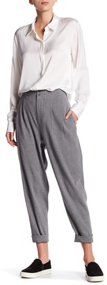 DKNY Pleated Linen Blend Ankle Pant