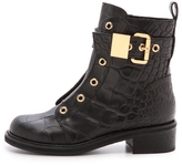Thumbnail for your product : Giuseppe Zanotti Croc Stamped Combat Boots