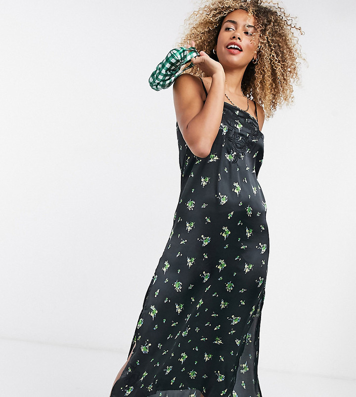 cami satin midi dress