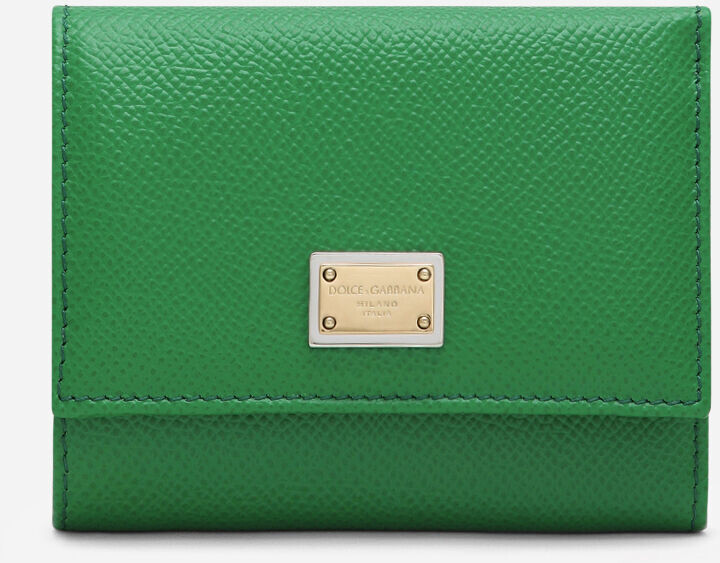 Dolce & Gabbana Dauphine calfskin wallet with branded tag - ShopStyle