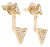 Thumbnail for your product : Penny Preville 18K Diamond Double Triangle Stud Earrings