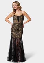 Thumbnail for your product : Bebe Lace Corset Mermaid Gown