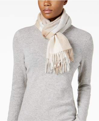 Charter Club Buffalo Check Cashmere Scarf, Created for Macy's