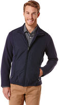 Thumbnail for your product : Perry Ellis Long Sleeve Mix Media Knit Jacket